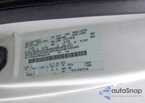 2009 Ford E-250 Commercial/Recreational из США, поврежденный, VIN 1FTNE24W09DA34138